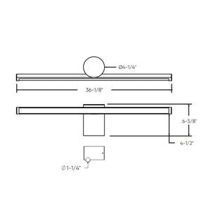 Balance 2-Tone Vanity wall sconce