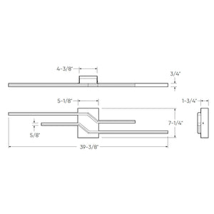 Lightning Double Line Wall Mount