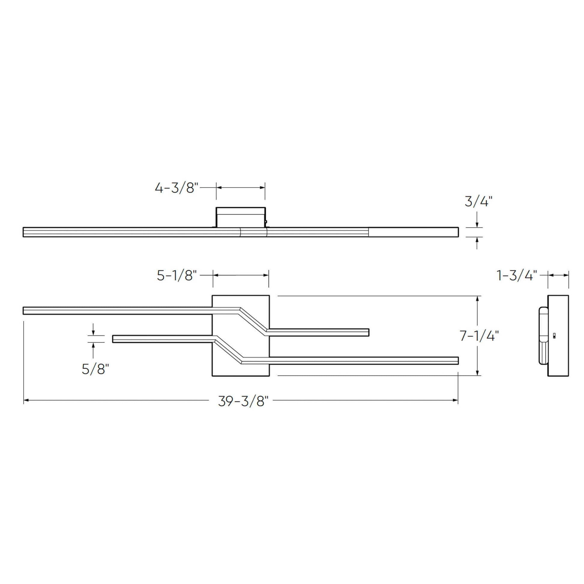 Lightning Double Line Wall Mount