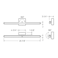 Portrait 24in Linear Swivel Vanity Sconce