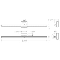 Portrait 36in Linear Swivel Vanity Sconce