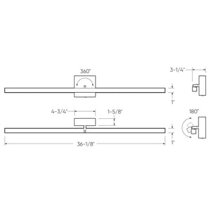 Portrait 36in Linear Swivel Vanity Sconce