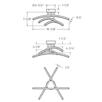 Sway 3 Curved Branch Flush Mount