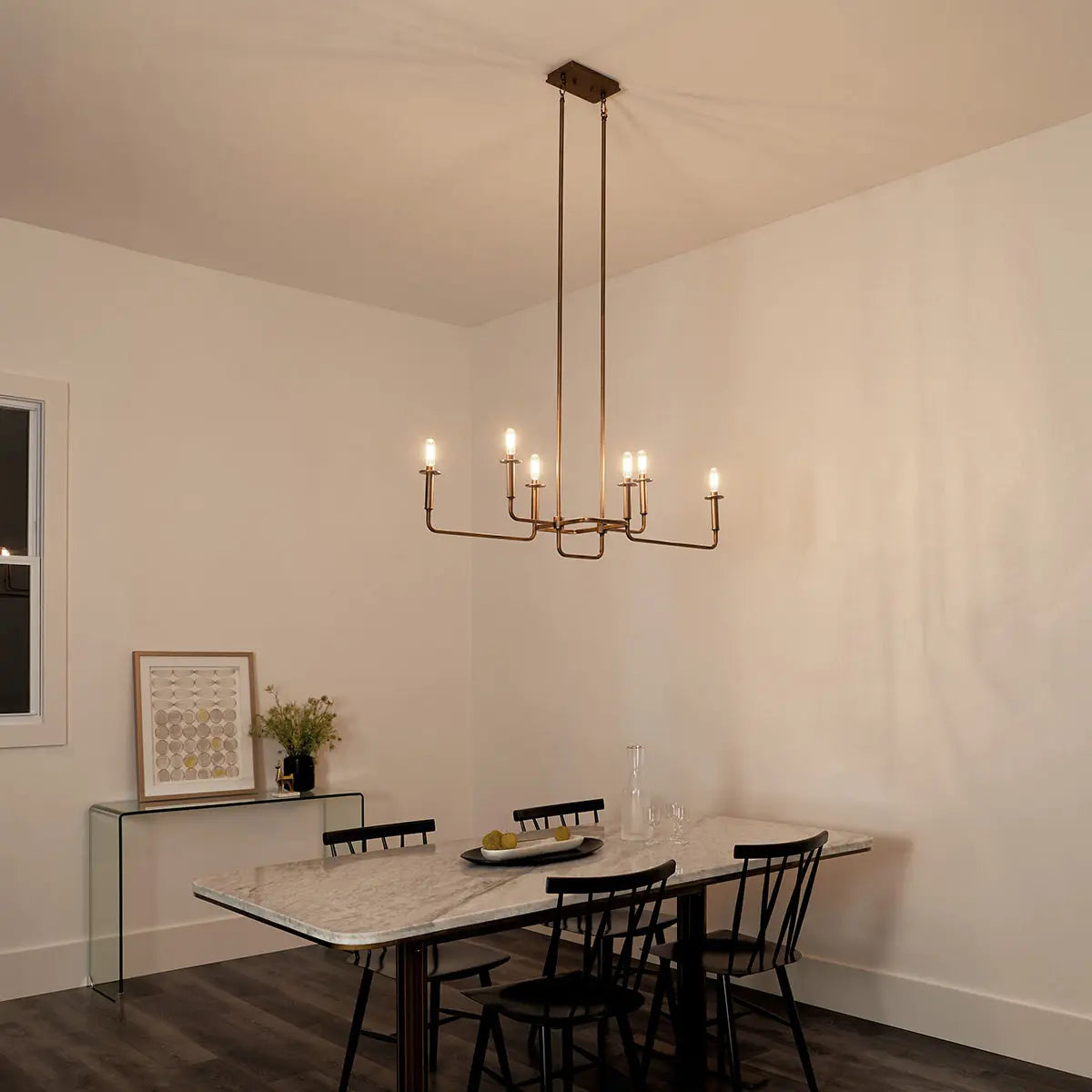 Alden Linear Chandelier 6Lt