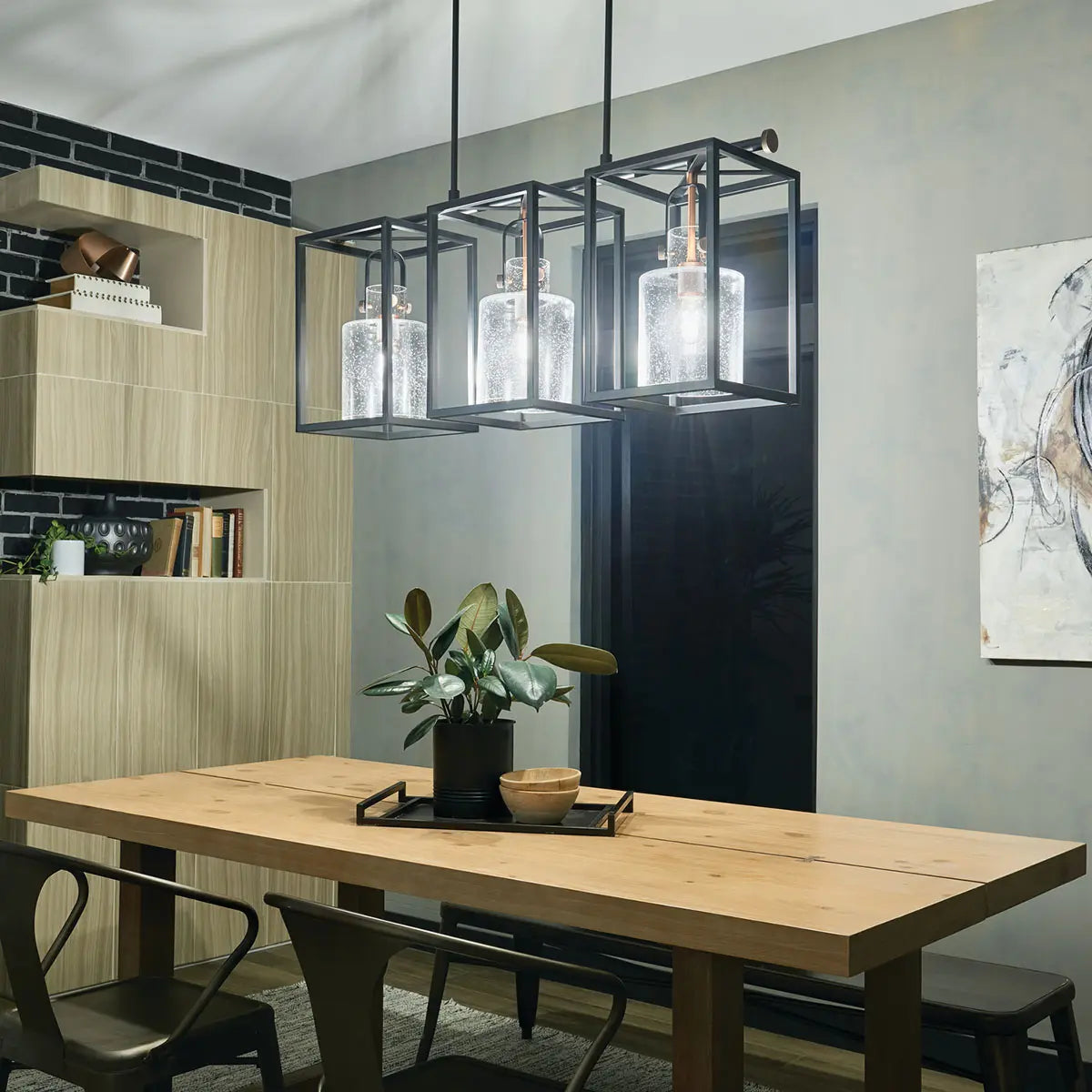 Kitner Linear Chandelier 3Lt