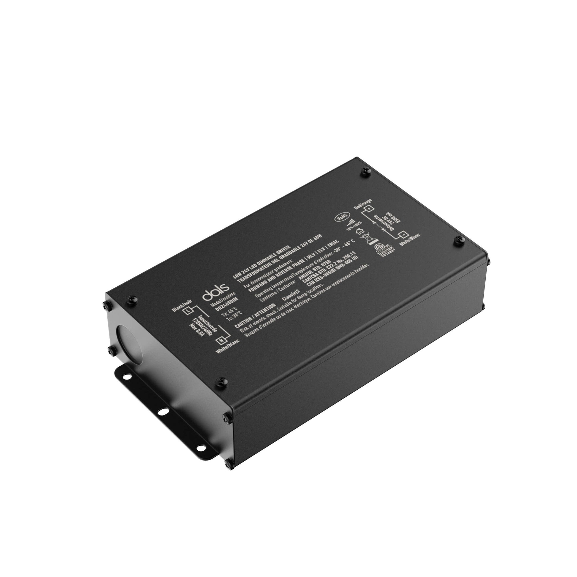 LED 60W 24V Dimmable hardwired driver, two outputs