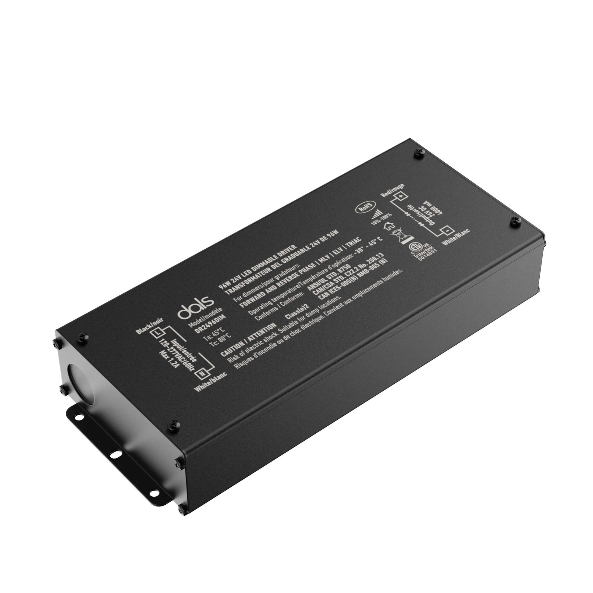 LED 96W 24V Dimmable hardwired driver, two outputs