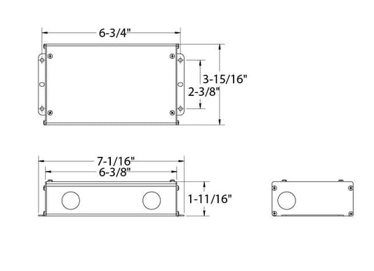 LED 60W 24V Dimmable hardwired driver, two outputs