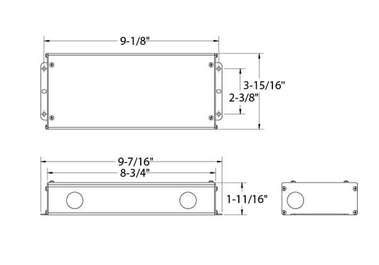 LED 96W 24V Dimmable hardwired driver, two outputs