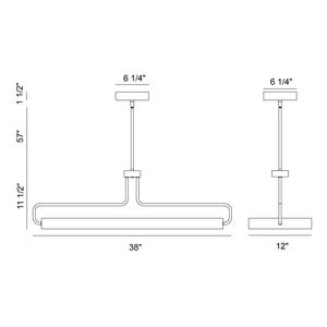 Pemberton 38" Integrated LED Pendant