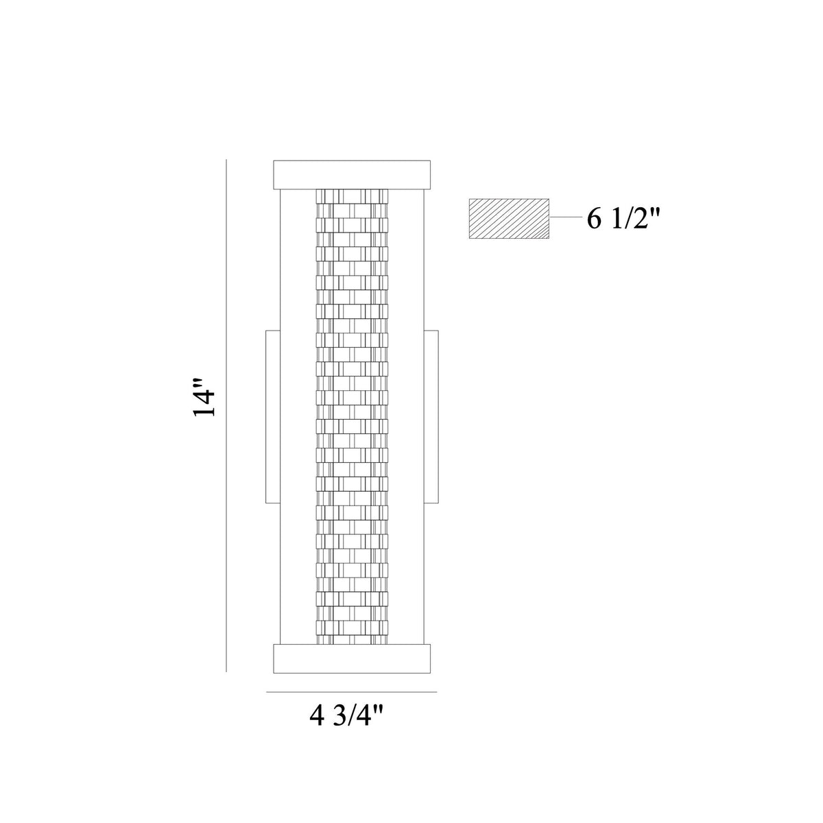 Savron 14" Integrated LED Outdoor Wall Sconce
