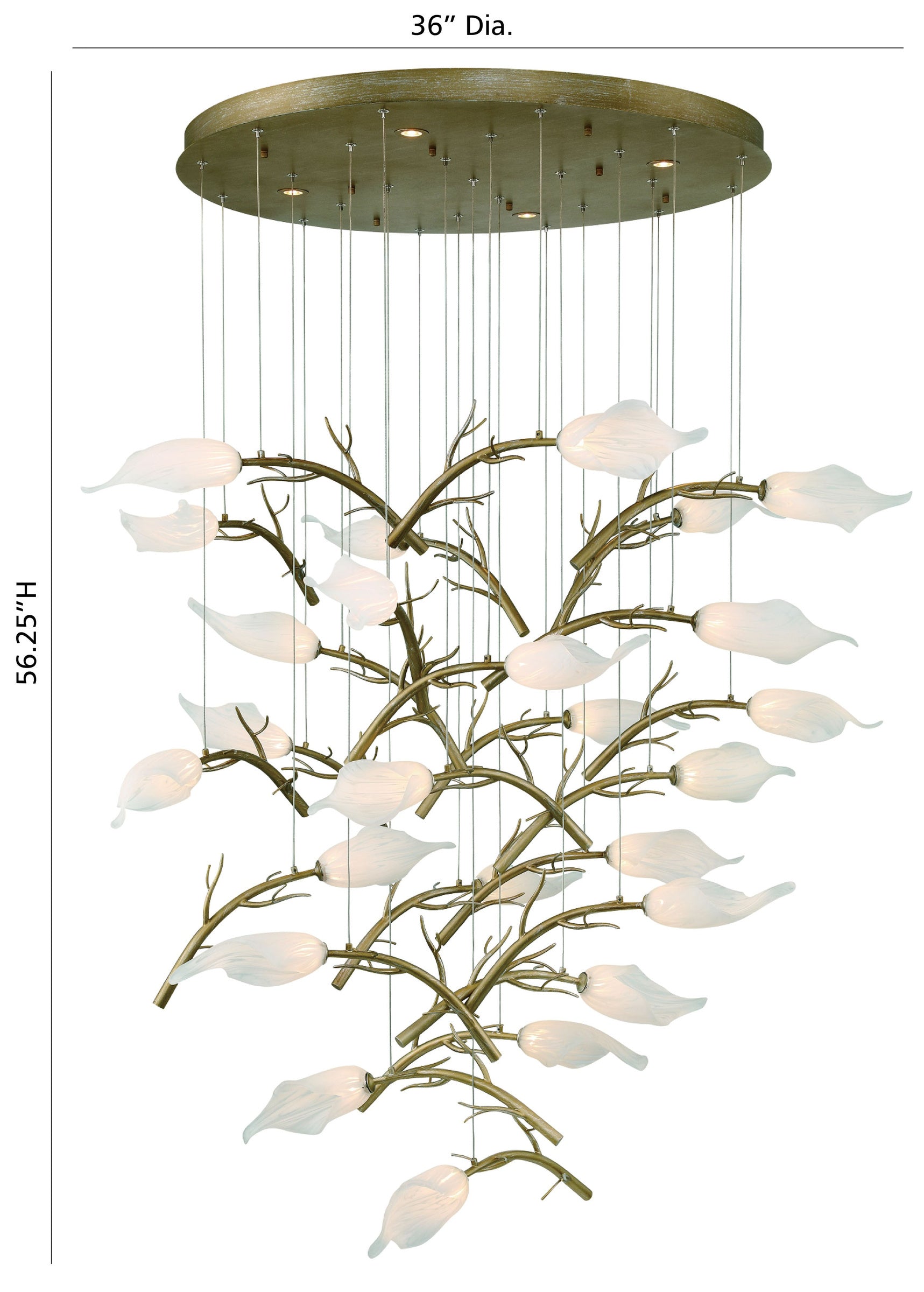 Matera 25-Light 56" Integrated LED Grand Chandelier