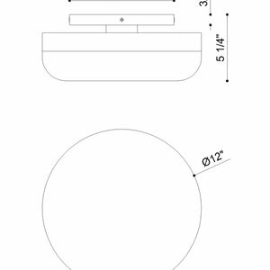 Harwel 12" Integrated LED Flush Mount