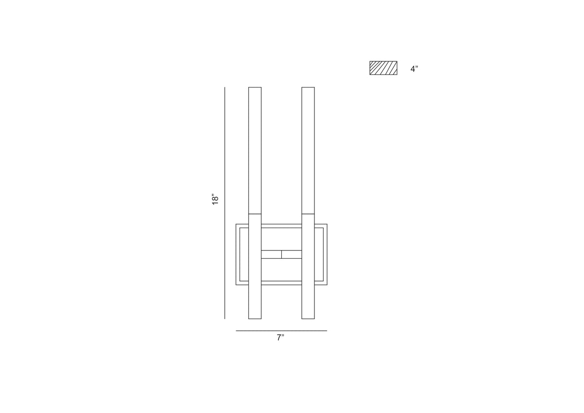 Benicio 2-Light 18" Integrated LED Wall Sconce