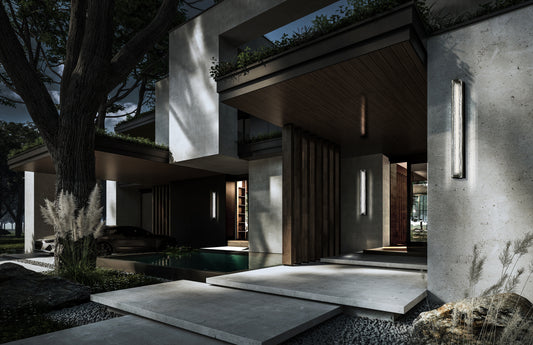 Hiltic 36" Integrated LED Outdoor Wall Sconce