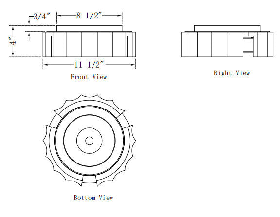 Roslington 12" Integrated LED Flush Mount