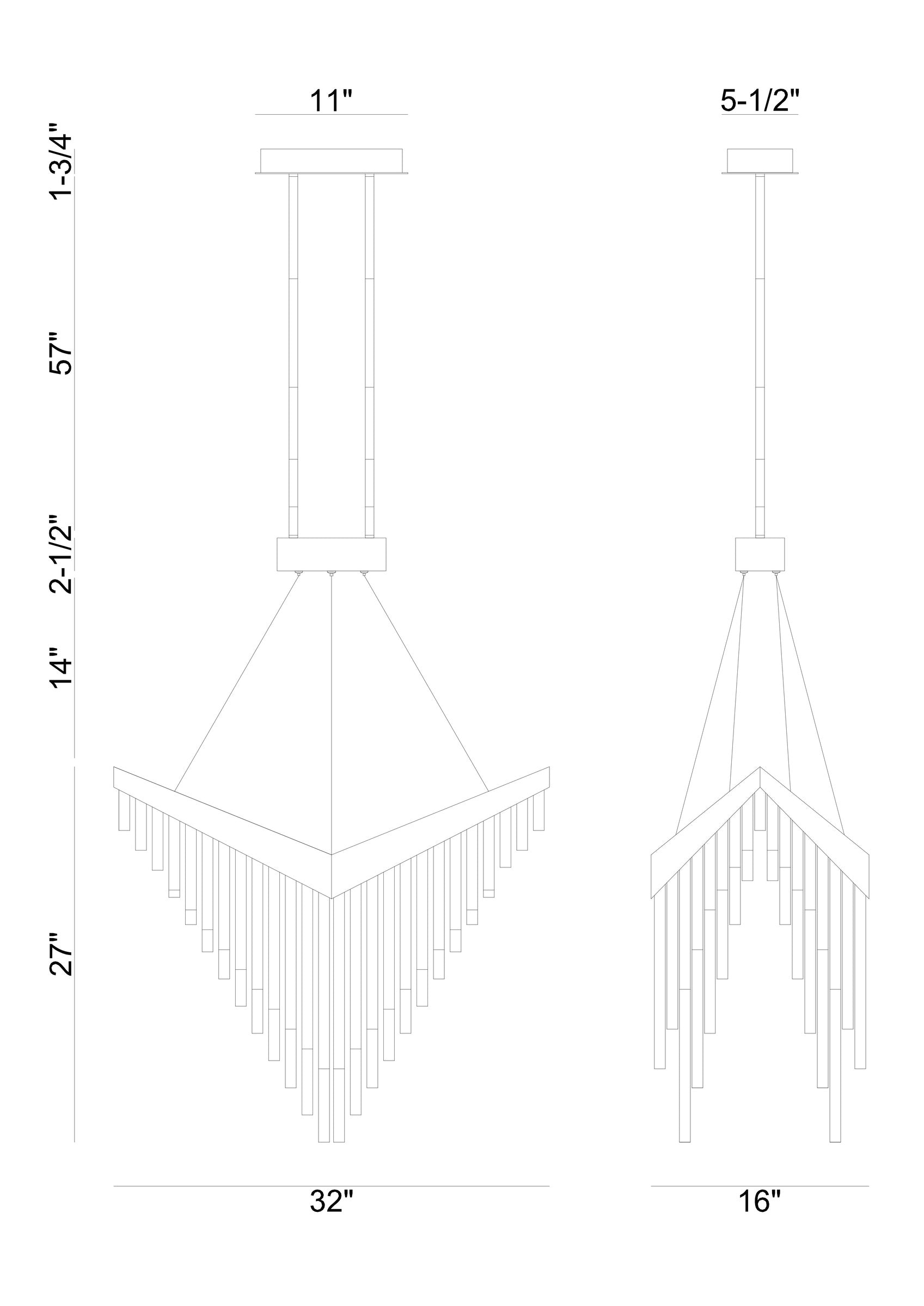 Vivien 32" Integrated LED Chandelier