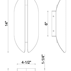 Inntra 14" Integrated LED Outdoor Wall Sconce