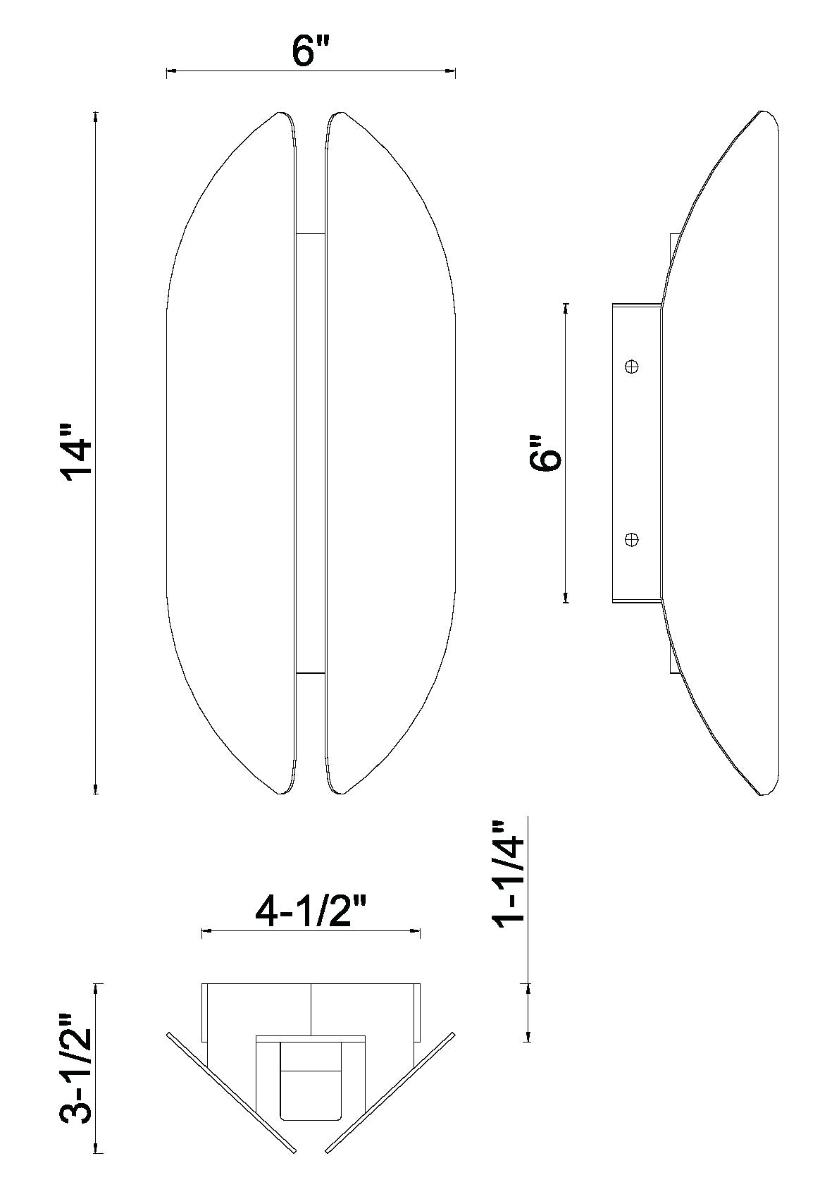 Inntra 14" Integrated LED Outdoor Wall Sconce