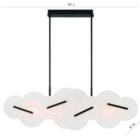 Nuvola 56" Integrated LED Linear Chandelier