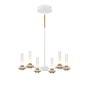Torcia 6-Light 24" Integrated LED Pendant Chandelier