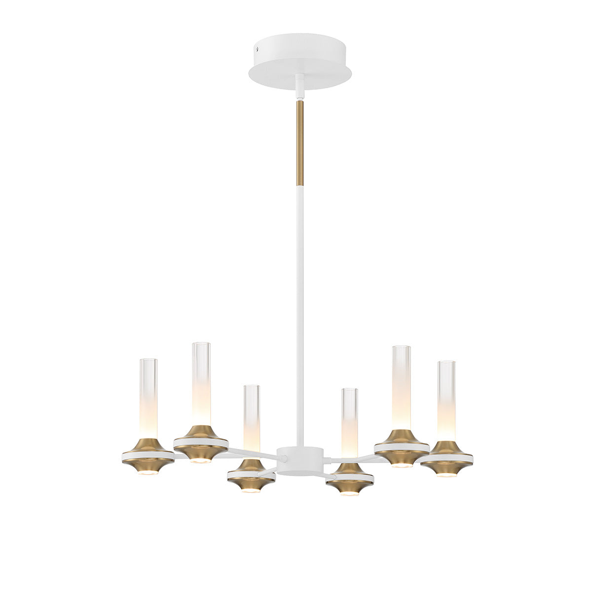 Torcia 6-Light 24" Integrated LED Pendant Chandelier
