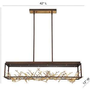 Aerie 8-Light 42" Integrated LED Linear Chandelier