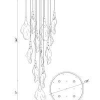 Jateo 16-Light 24" Integrated LED Multi Drop Chandelier