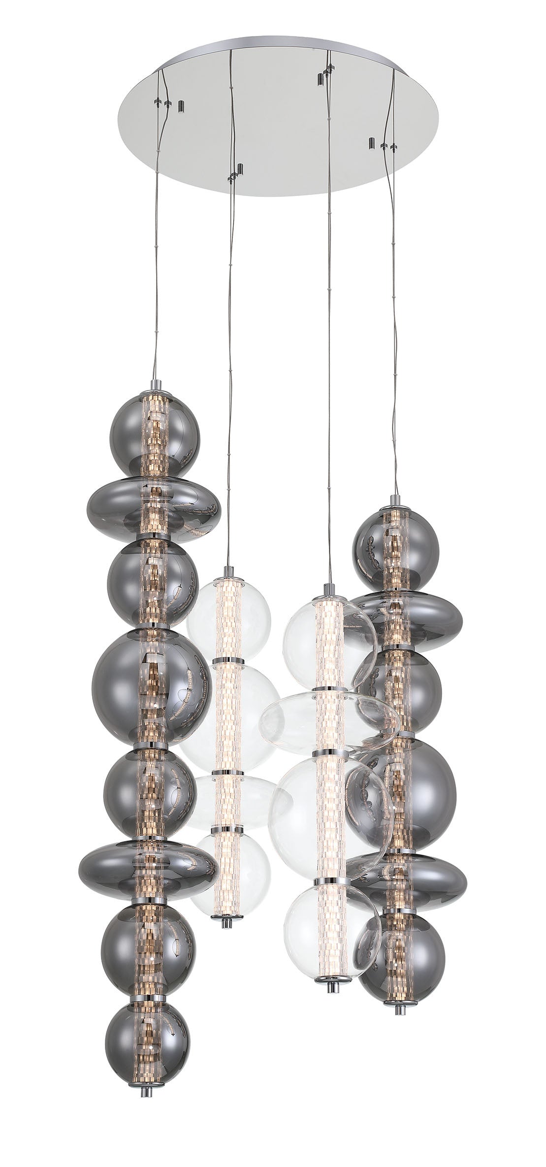 Atomo 4-Light 50" Integrated LED Multi Drop Chandelier