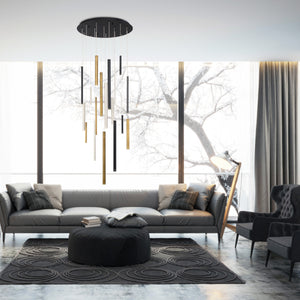 Santana 18-Light 24" Integrated LED Multi Drop Chandelier