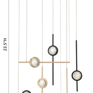 Barletta 6-Light 32" Integrated LED Multi Drop Chandelier