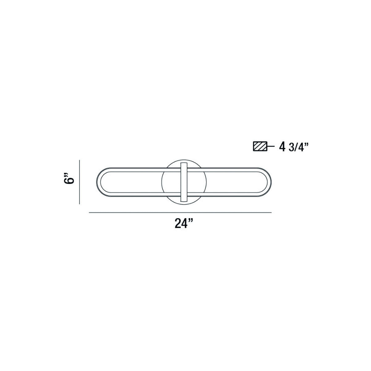 Botton 24" Integrated LED Wall Sconce