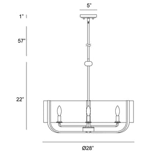 Campisi 6-Light 28" Pendant Chandelier