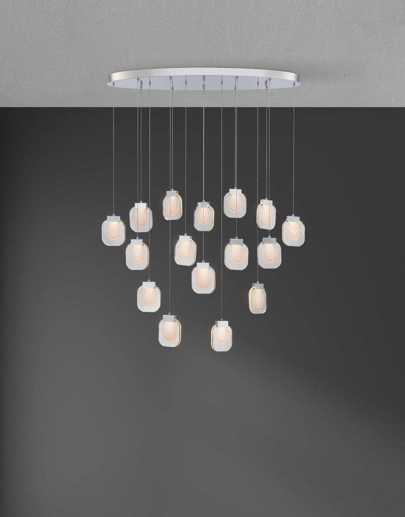 Paget 16-Light 44" Integrated LED Multi Drop Chandelier