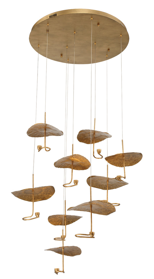 Lagatto 9-Light 36" Integrated LED Multi Drop Chandelier