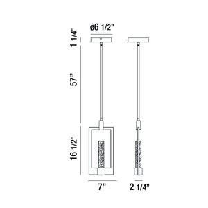 Hanson 2-Light 17" Integrated LED Pendant
