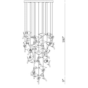 Matera 25-Light 56" Integrated LED Grand Chandelier