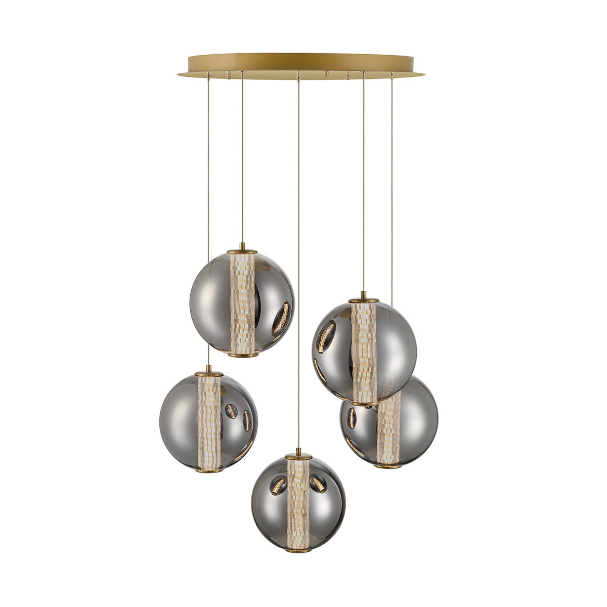 Atomo 5-Light 26" Integrated LED Multi Drop Chandelier