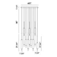 Cumberland 12-Light 22" Integrated LED Multi Drop Chandelier