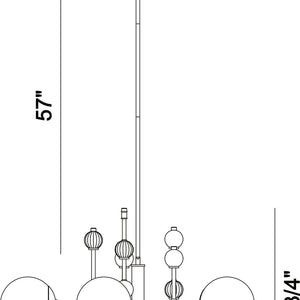 Traiton 5-Light 36" Chandelier