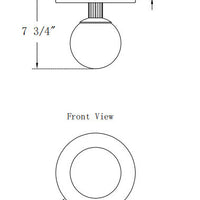 Carnagie 8" Integrated LED Flush Mount