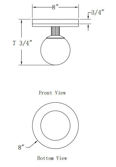 Carnagie 8" Integrated LED Flush Mount