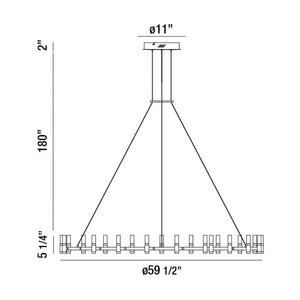 Albany 21-Light 60" Integrated LED Grand Chandelier