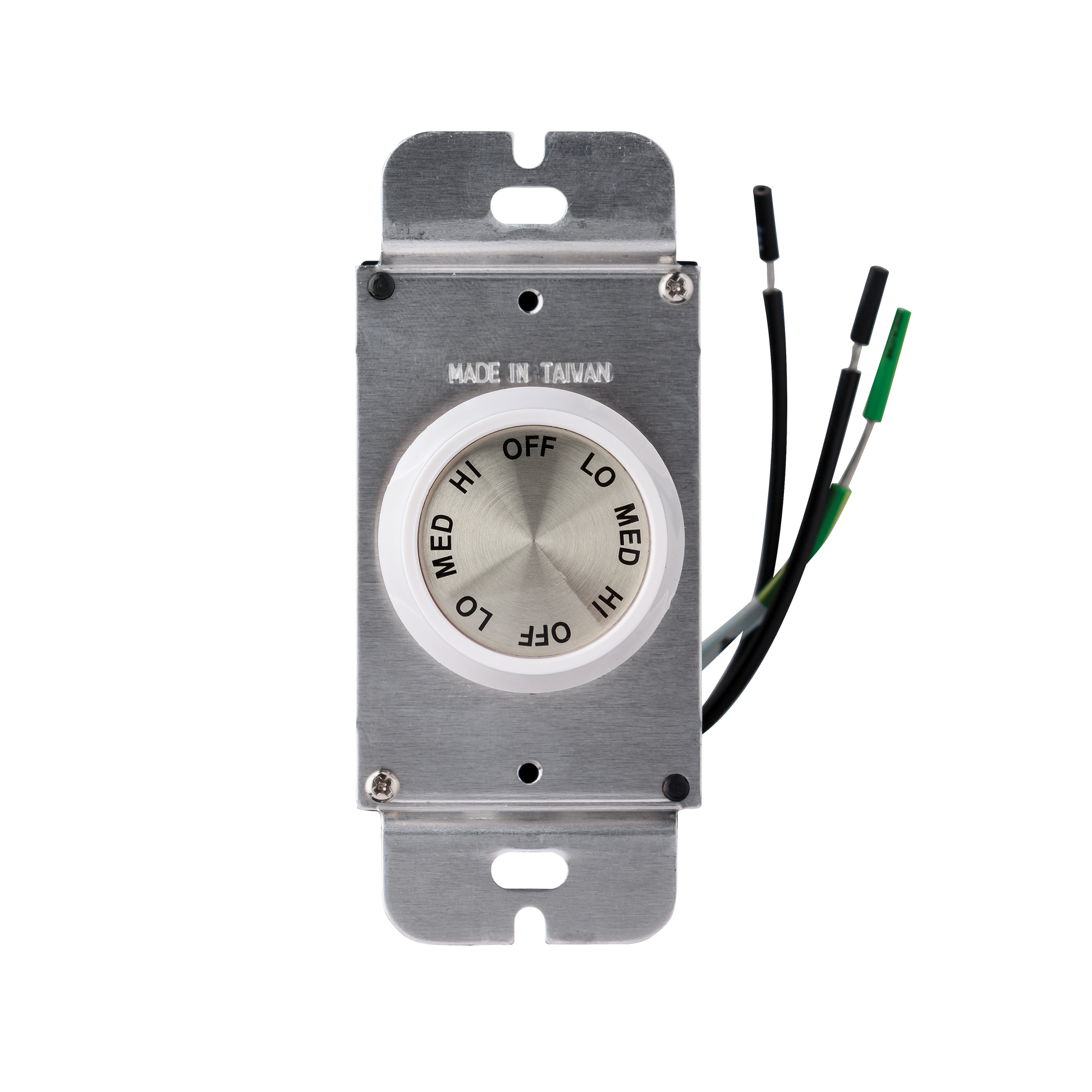 3 Speed Rotary Wall Control in Ivory and White