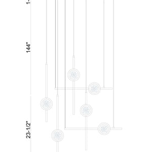 Barletta 6-Light 32" Integrated LED Multi Drop Chandelier