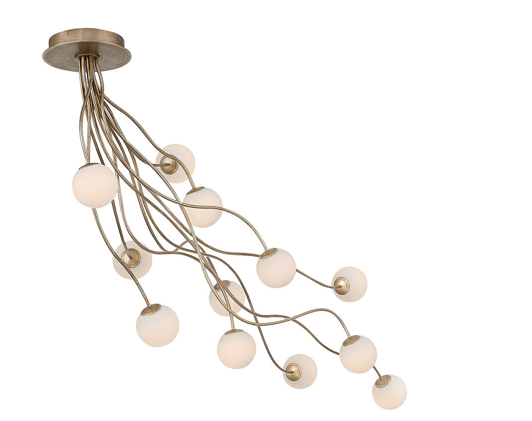 Athena 12-Light 59" Integrated LED Semi-Flush Mount