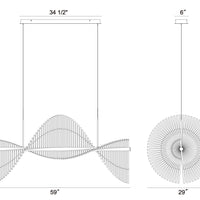 Voltik 72-Light 59" Integrated LED Grand Chandelier