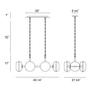 Nottingham 6-Light 44" Chandelier