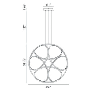 Glenview 34" Integrated LED Chandelier