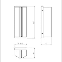 Langferd 12" Integrated LED Outdoor Wall Sconce